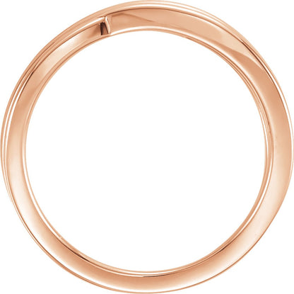 Lab-Grown Diamond Criss-Cross Ring - Rose Gold - Lab Grown Diamond