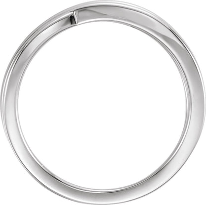 Lab-Grown Diamond Criss-Cross Ring - White Gold - Lab Grown Diamond
