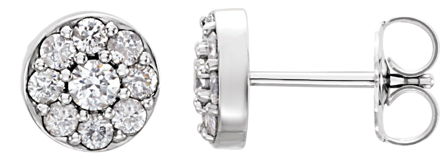 3/8 Ctw Lab-Grown Diamond Earrings With Backs - Lab Grown Diamond