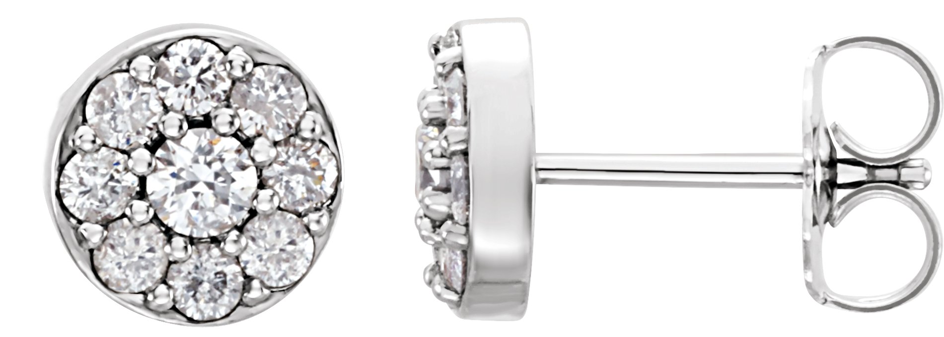 3/8 Ctw Lab-Grown Diamond Earrings With Backs - Lab Grown Diamond