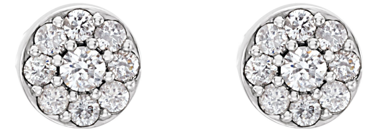 3/8 Ctw Lab-Grown Diamond Earrings With Backs - Yellow Gold - Lab Grown Diamond