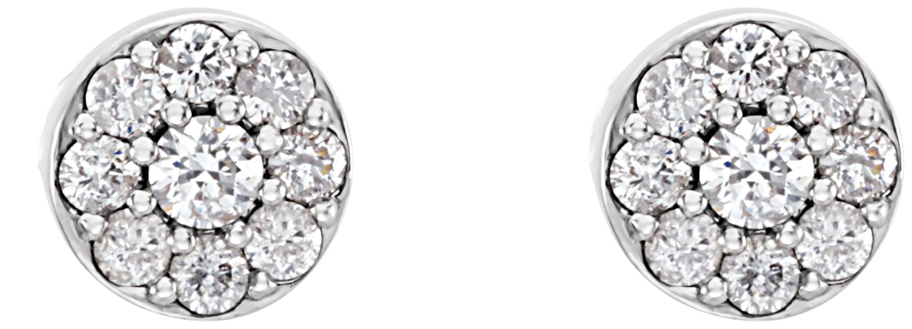 3/8 Ctw Lab-Grown Diamond Earrings With Backs - Yellow Gold - Lab Grown Diamond