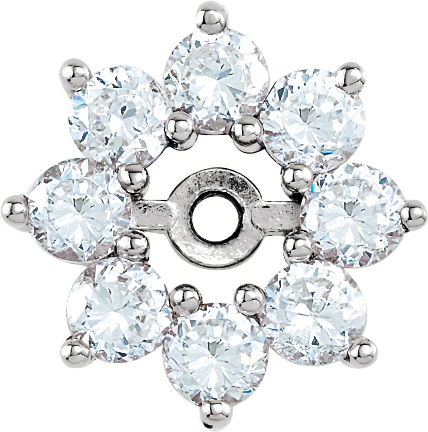 3/4 Ctw Lab-Grown Diamond Earring Jackets