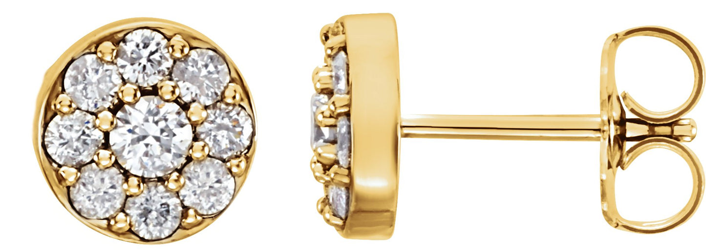 3/8 Ctw Lab-Grown Diamond Earrings With Backs