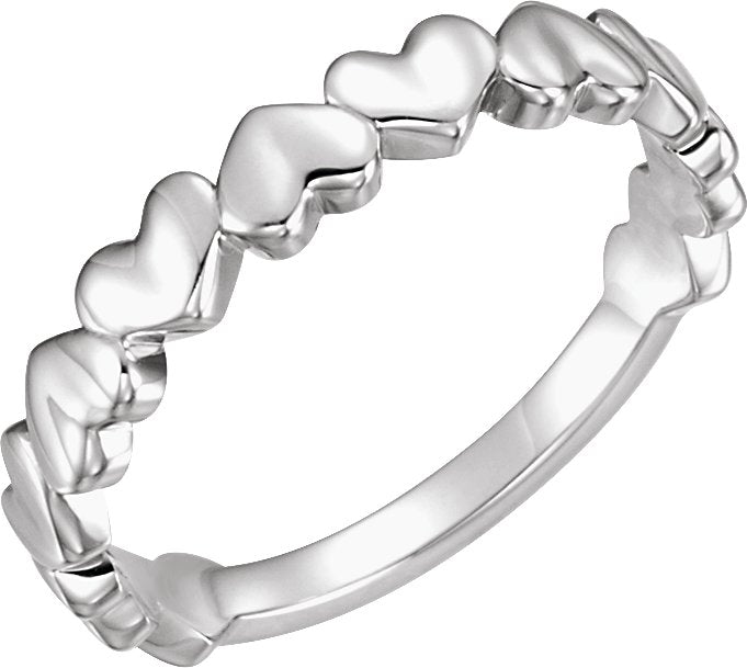 Heart Ring - White Gold