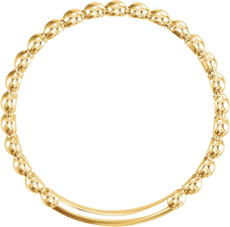 Stackable Bead Ring - Yellow Gold