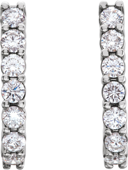 1 1/4 Ctw Lab Grown Diamond Earrings - Yellow Gold - Lab Grown Diamond