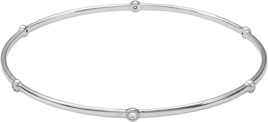 1/4 Ctw Lab-Grown Diamond Bangle Bracelet