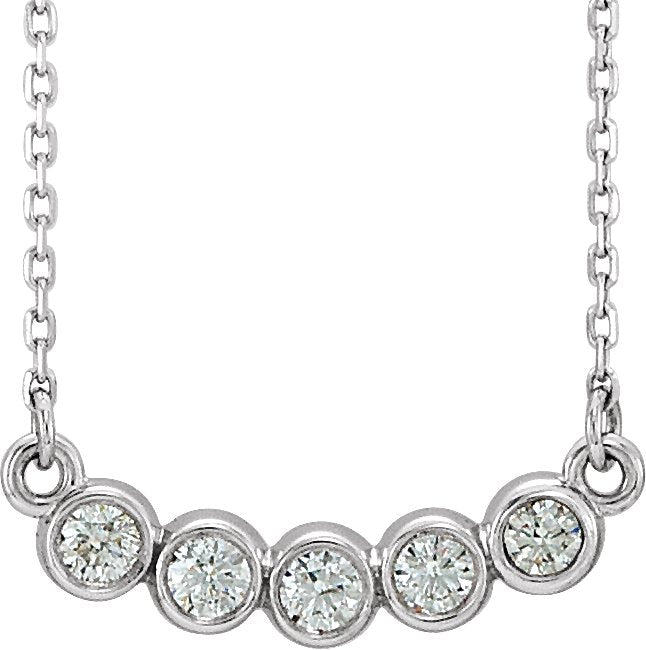 1/3 Ctw Lab Grown Diamond Bar Necklace - Lab Grown Diamond