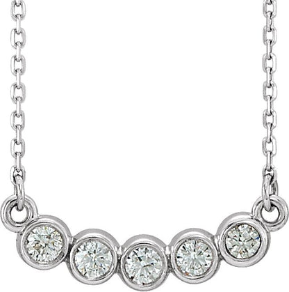 1/3 Ctw Lab Grown Diamond Bar Necklace - Lab Grown Diamond