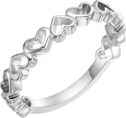 Heart Ring - White Gold