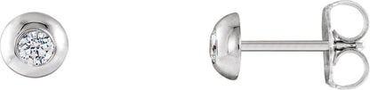 1/5 Ctw Lab-Grown Diamond Domed Stud Earrings - Lab Grown Diamond