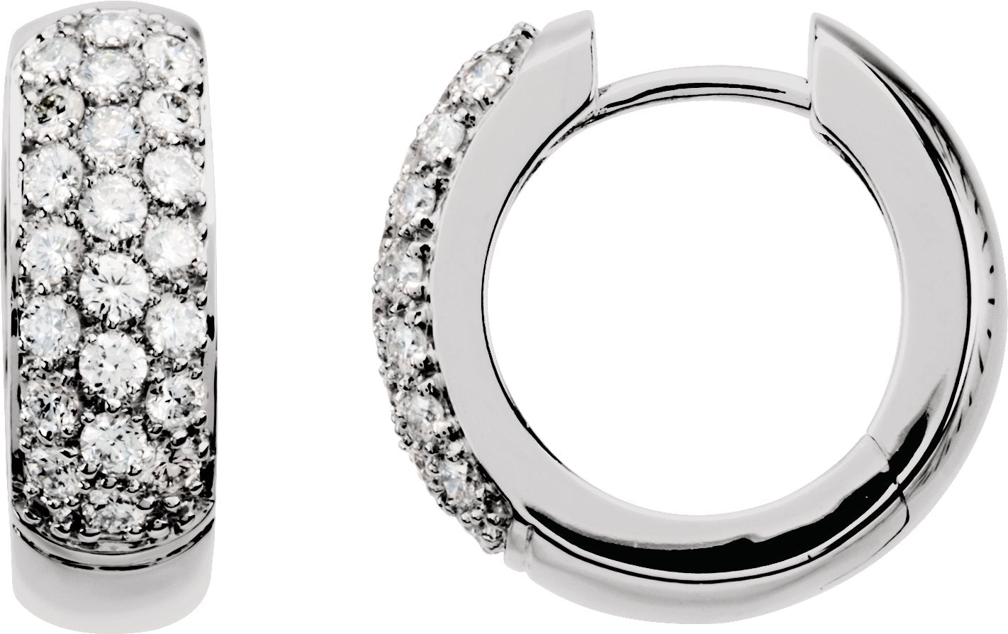 7/8 Ctw Lab-Grown Diamond Hoop Earrings