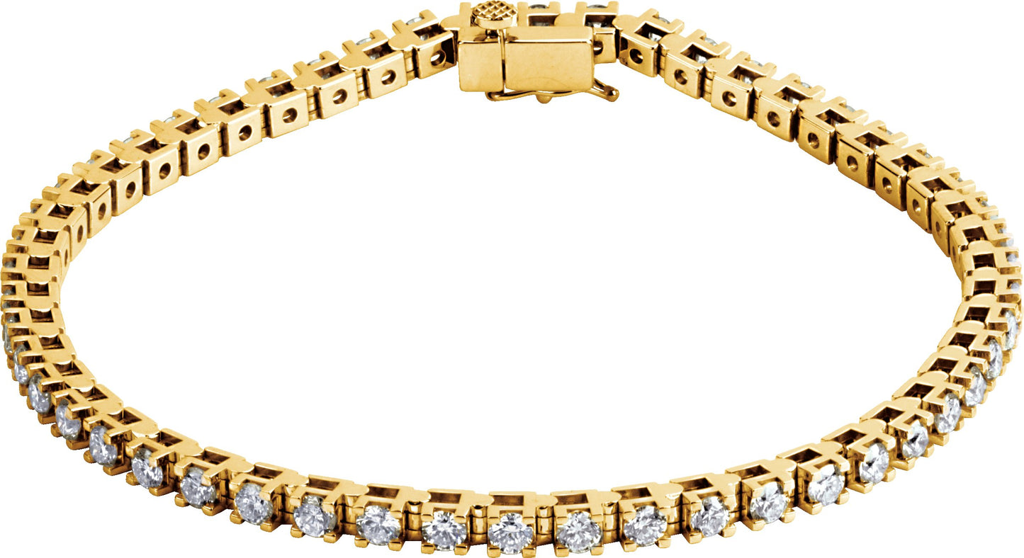 Lab-Grown Diamond Bracelet - Yellow Gold - Lab Grown Diamond