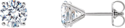 2 Ctw Lab-Grown Diamond 4-Prong Stud Earrings