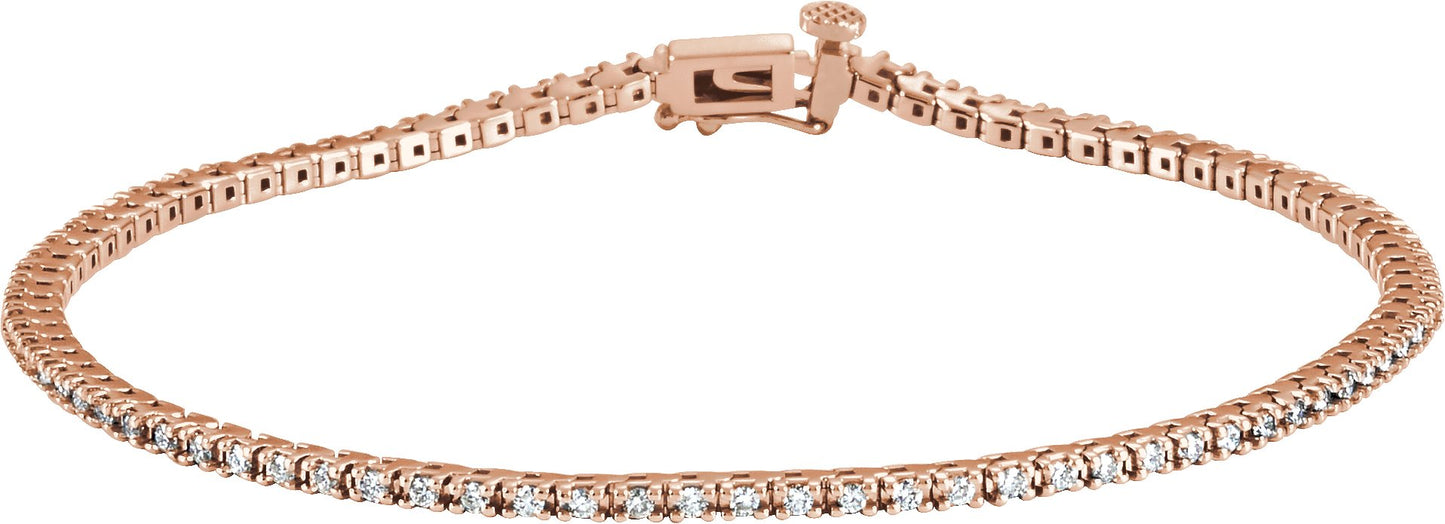 Lab-Grown Diamond Bracelet - Rose Gold - Lab Grown Diamond