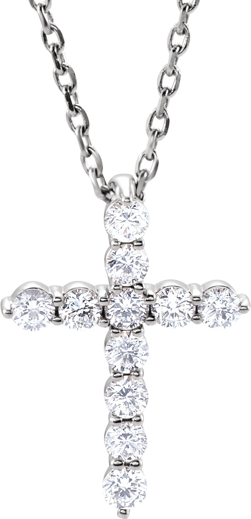 1/4 Ctw Lab-Grown Diamond Cross Necklace - Lab Grown Diamond