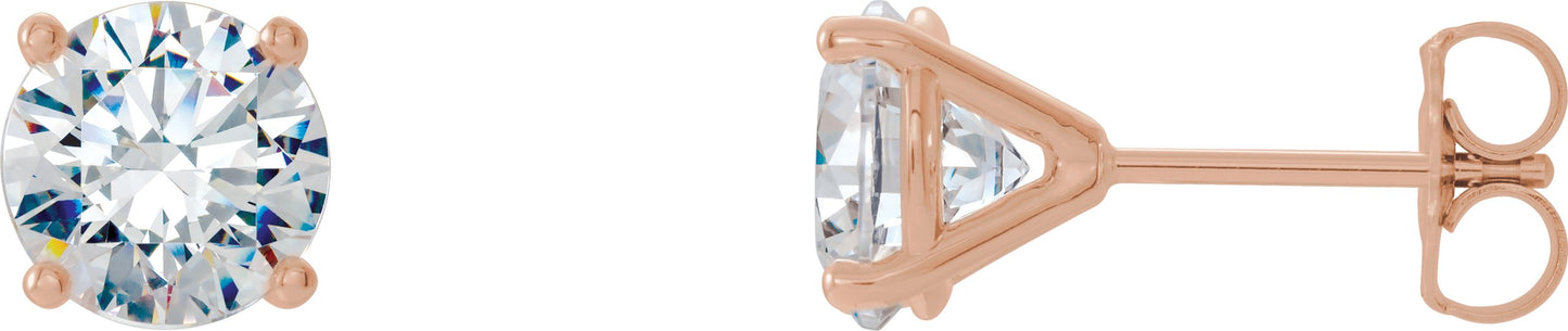 2 Ctw Lab-Grown Diamond 4-Prong Stud Earrings