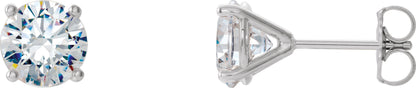 5/8 Ctw Lab-Grown Diamond 4-Prong Stud Earrings