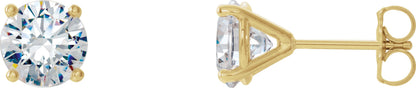 1 Ctw Lab-Grown Diamond 4-Prong Stud Earrings - Lab Grown Diamond