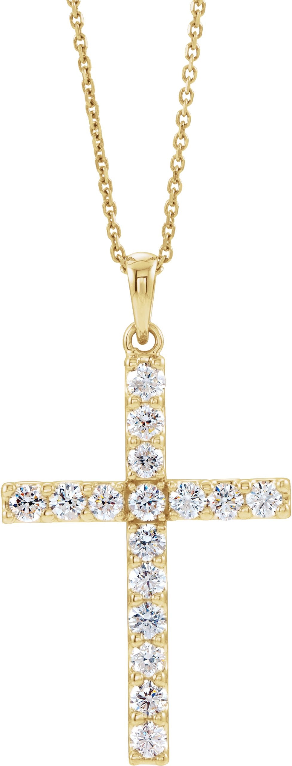 Lab-Grown Diamond Cross Necklace - Lab Grown Diamond