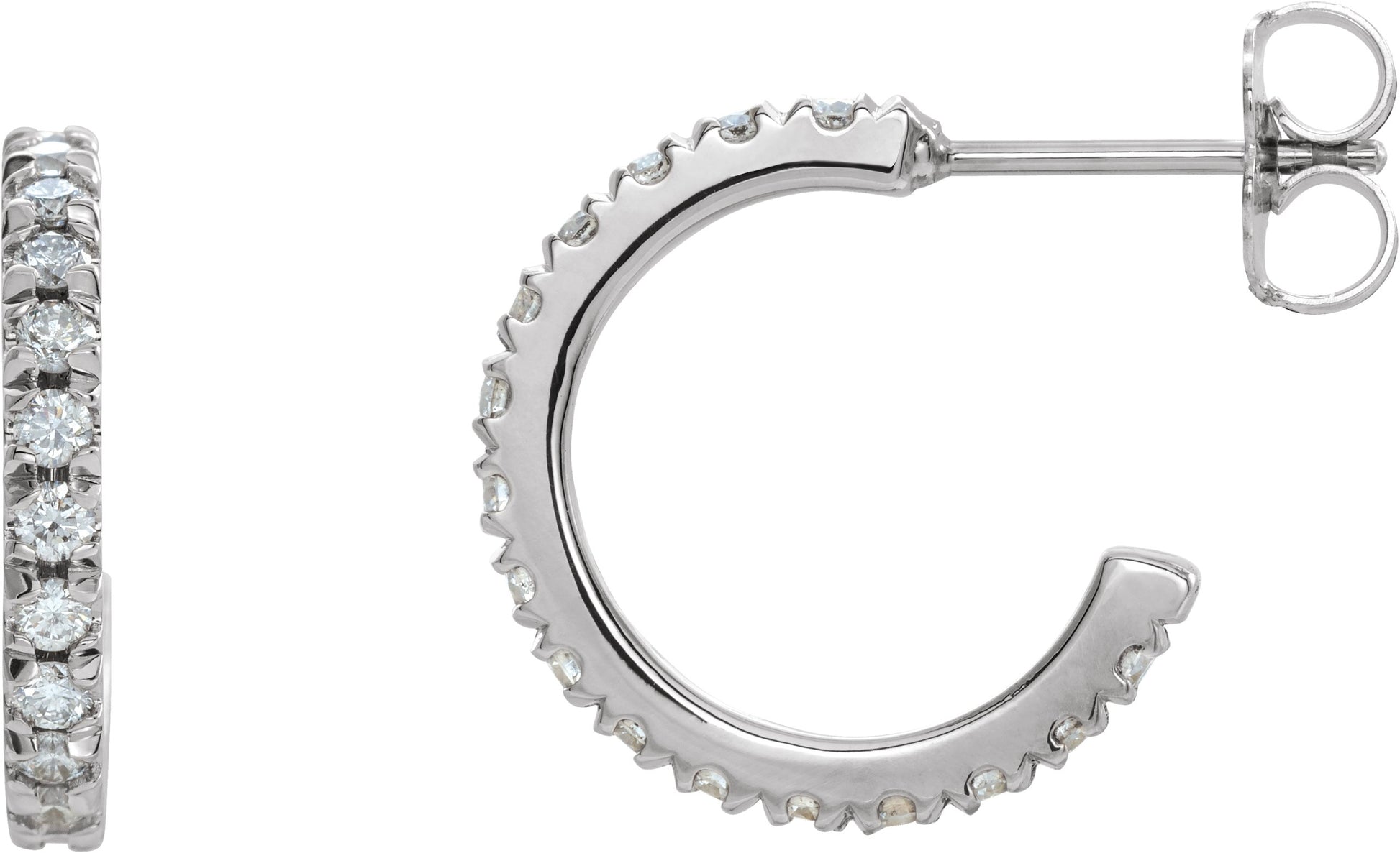 1/2 Ctw Lab-Grown Diamond Hoop Earrings