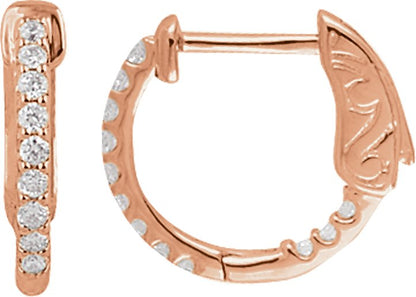2 Ctw Lab-Grown Diamond Inside-Outside Hinged Hoop Earrings