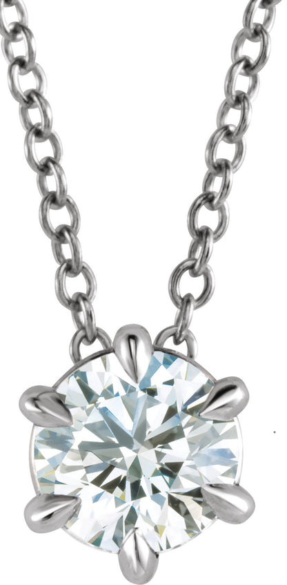 5/8 Ct Lab-Grown Diamond Solitaire Necklace - Lab Grown Diamond