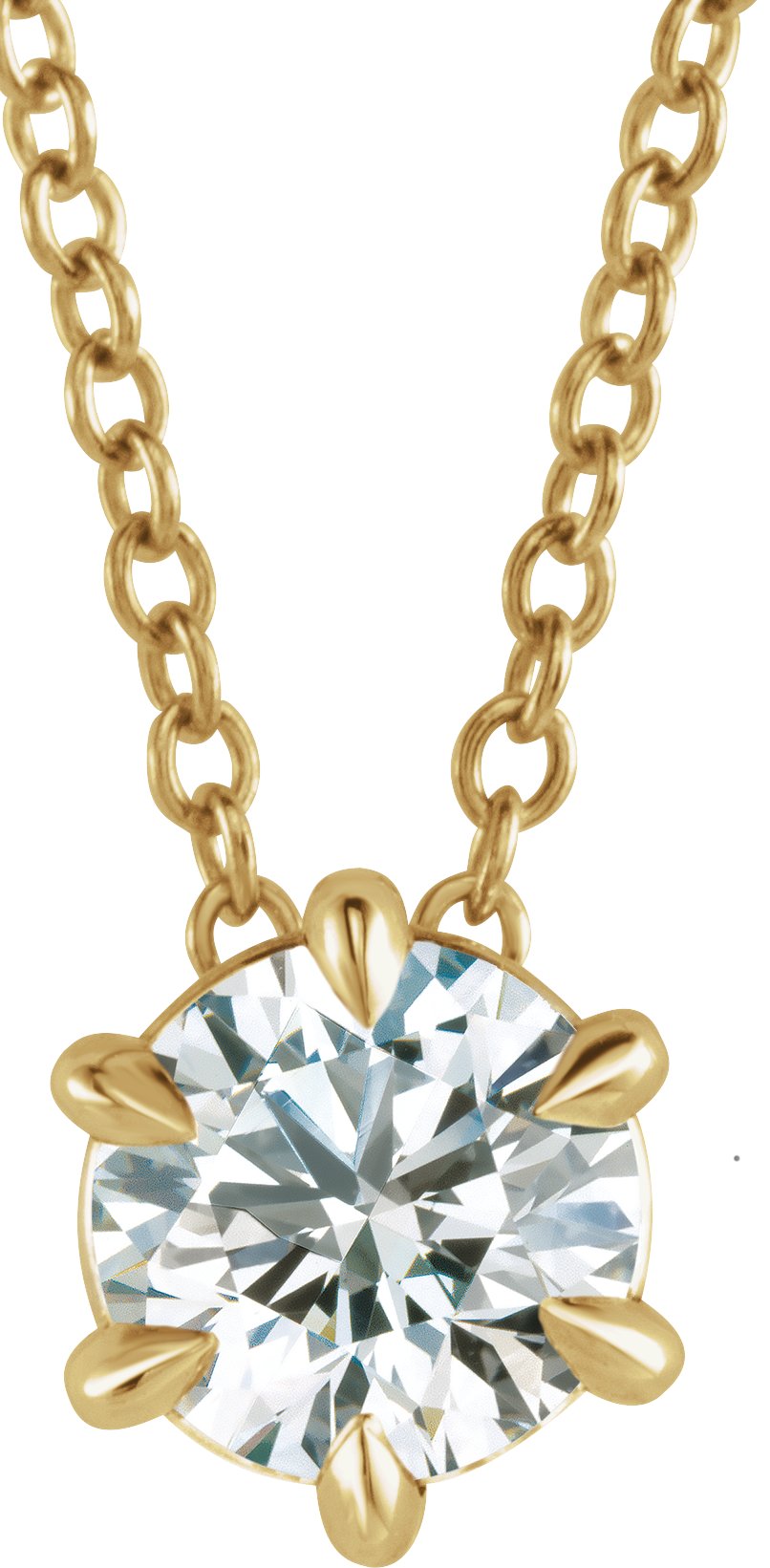 1/2 Ct Lab-Grown Diamond Solitaire Necklace - Lab Grown Diamond