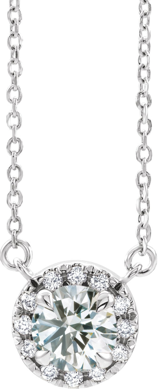 7/8 Ctw Lab-Grown Diamond French-Set Necklace
