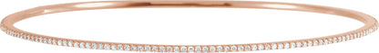 1 Ctw Lab-Grown Diamond Bangle Bracelet - Rose Gold - Lab Grown Diamond