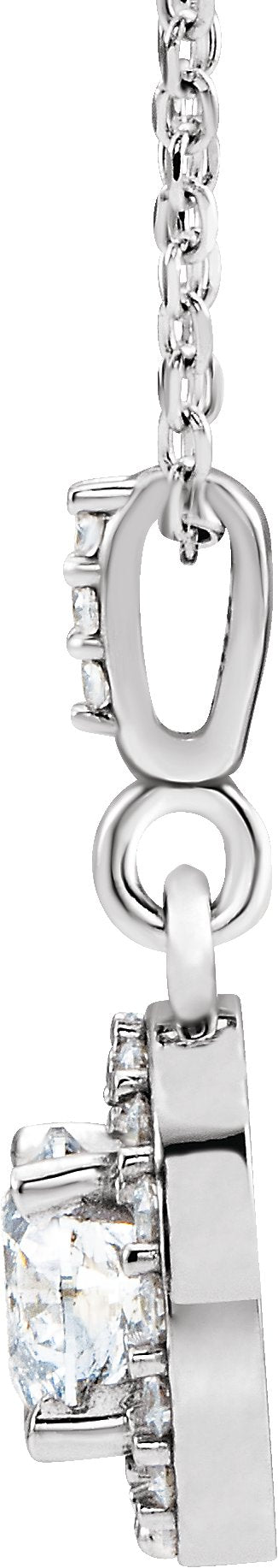 1/2 Ctw Lab-Grown Diamond Necklace - Yellow Gold - Lab Grown Diamond