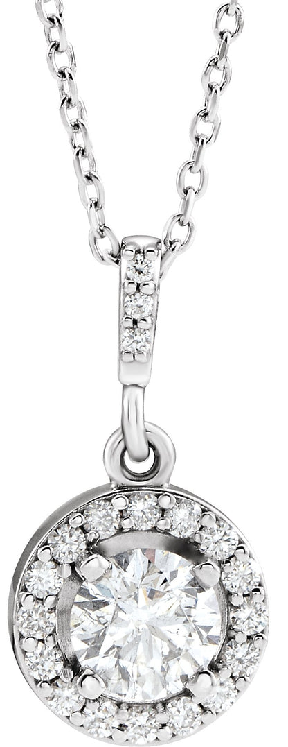1/2 Ctw Lab-Grown Diamond Necklace - Rose Gold - Lab Grown Diamond