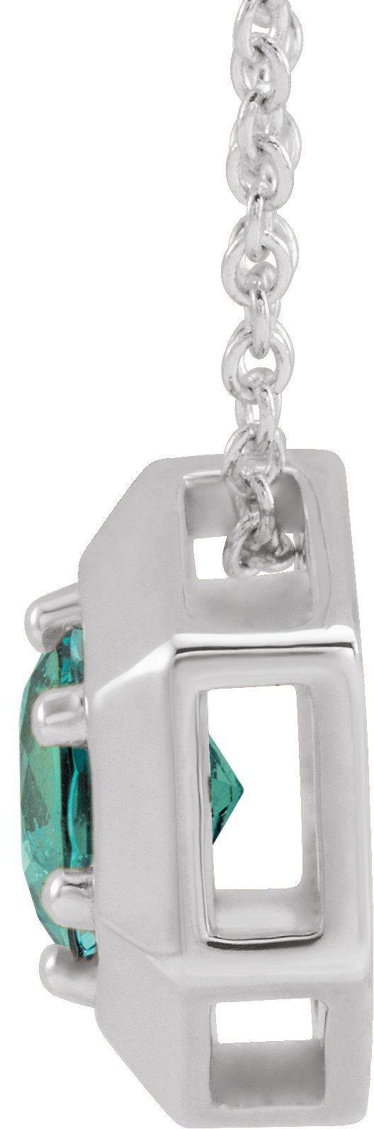 1/2 Ct Lab-Grown Diamond Solitaire Geometric Necklace - Yellow Gold - Lab Grown Diamond