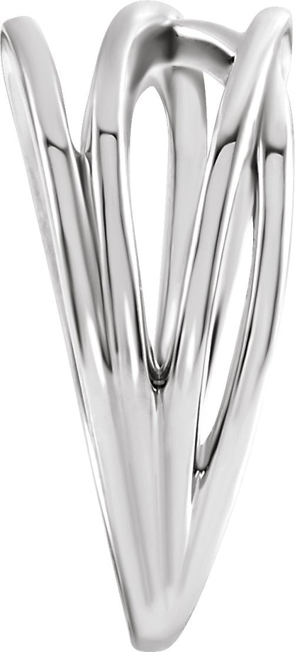 Lab-Grown Diamond Criss-Cross Ring - White Gold - Lab Grown Diamond