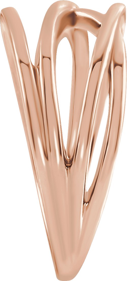 Lab-Grown Diamond Criss-Cross Ring - Rose Gold - Lab Grown Diamond
