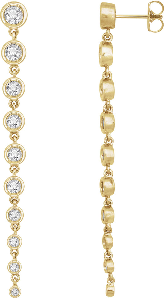 2 Ctw Lab-Grown Diamond Graduated Earrings - Lab Grown Diamond