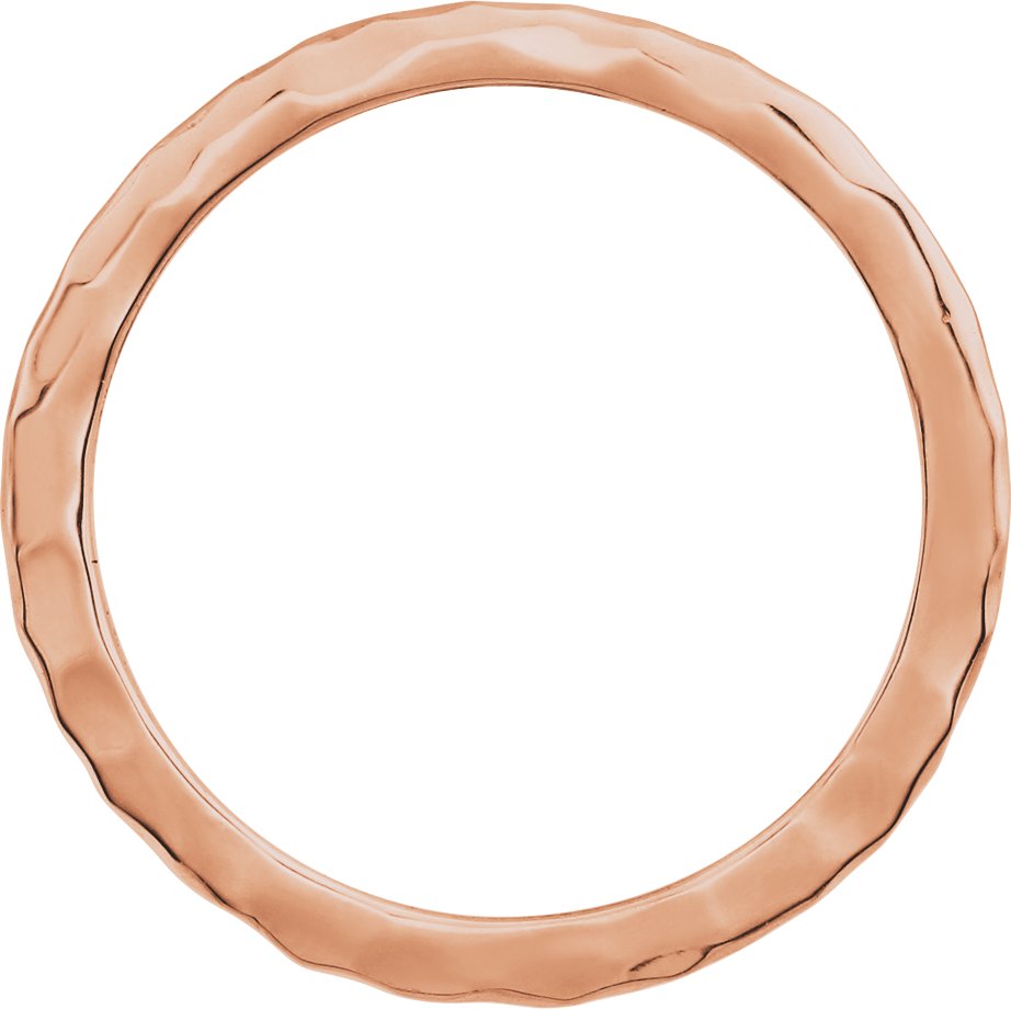Hammered Stackable Ring - Rose Gold