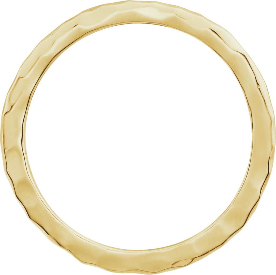 Hammered Stackable Ring - Yellow Gold
