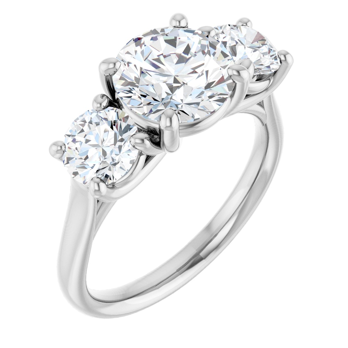 3 1/5 Ctw Lab-Grown Diamond Engagement Ring