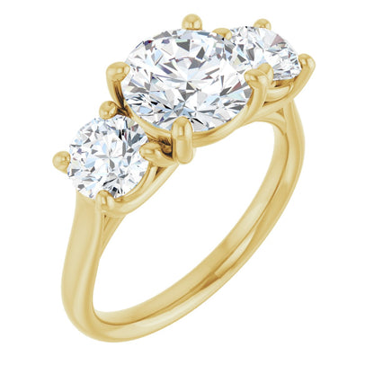 3 1/5 Ctw Lab-Grown Diamond Engagement Ring
