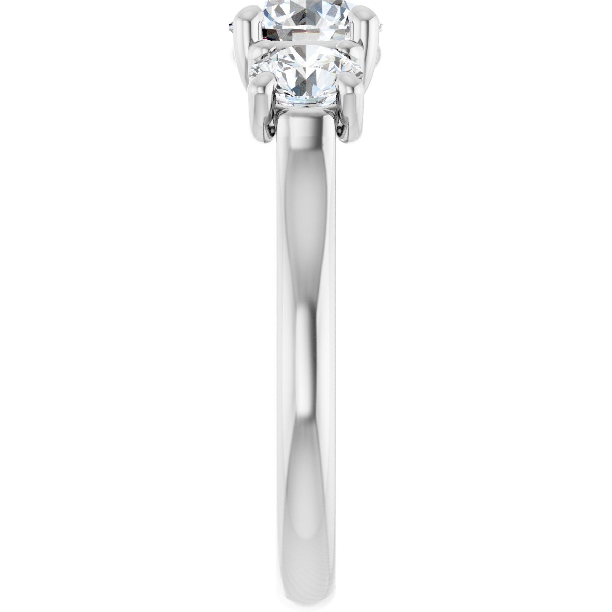 3 1/2 Ctw Emerald Lab-Grown Diamond Engagement Ring - White Gold - Lab Grown Diamond