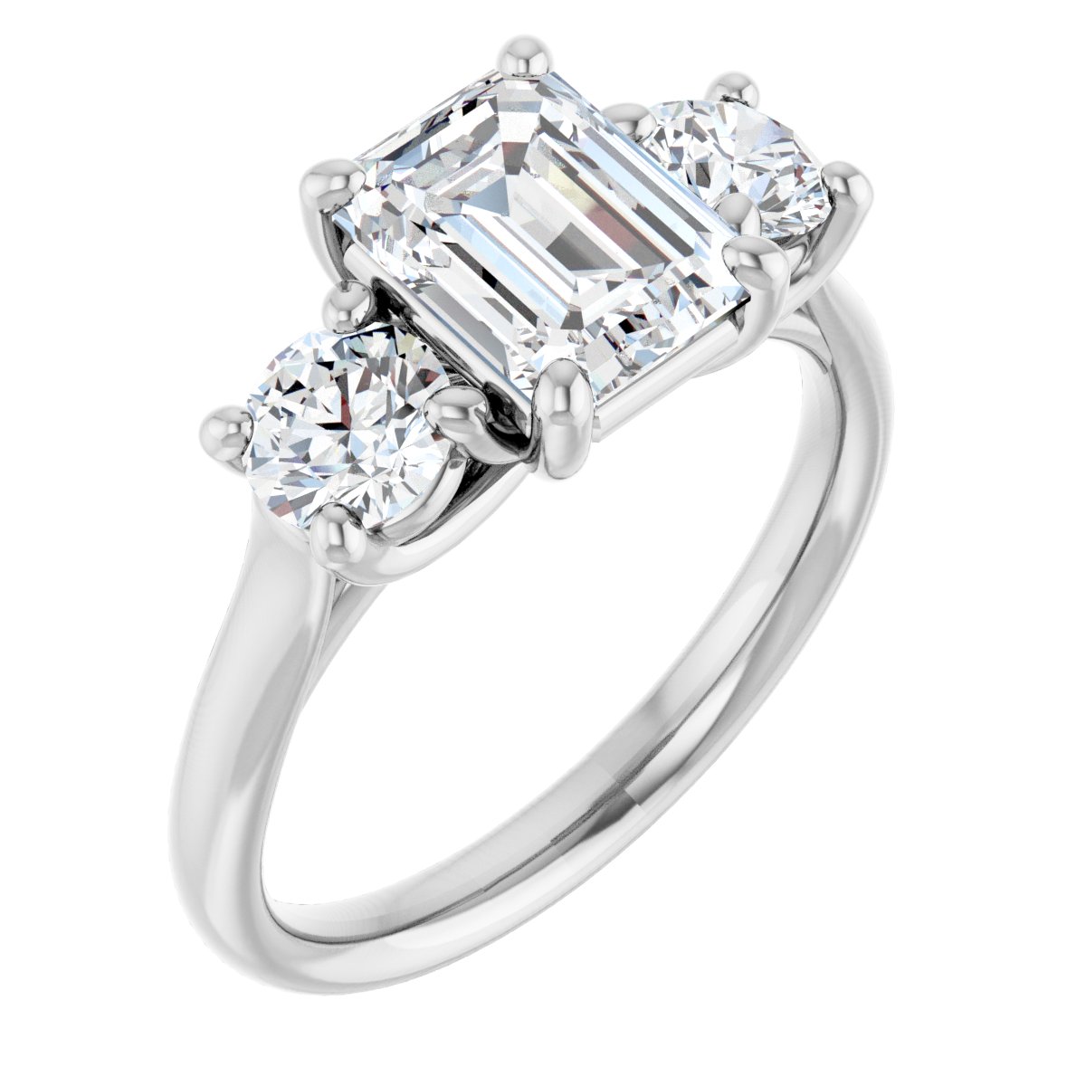 2 3/8 Ctw Emerald Lab-Grown Diamond Engagement Ring