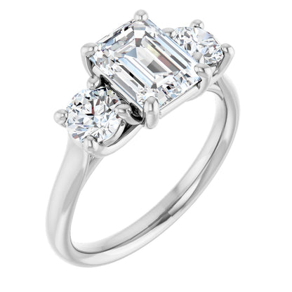 2 3/8 Ctw Emerald Lab-Grown Diamond Engagement Ring