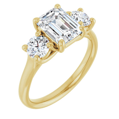 2 3/8 Ctw Emerald Lab-Grown Diamond Engagement Ring