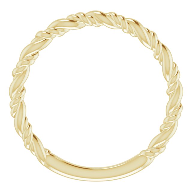 Stackable Rope Ring - Yellow Gold