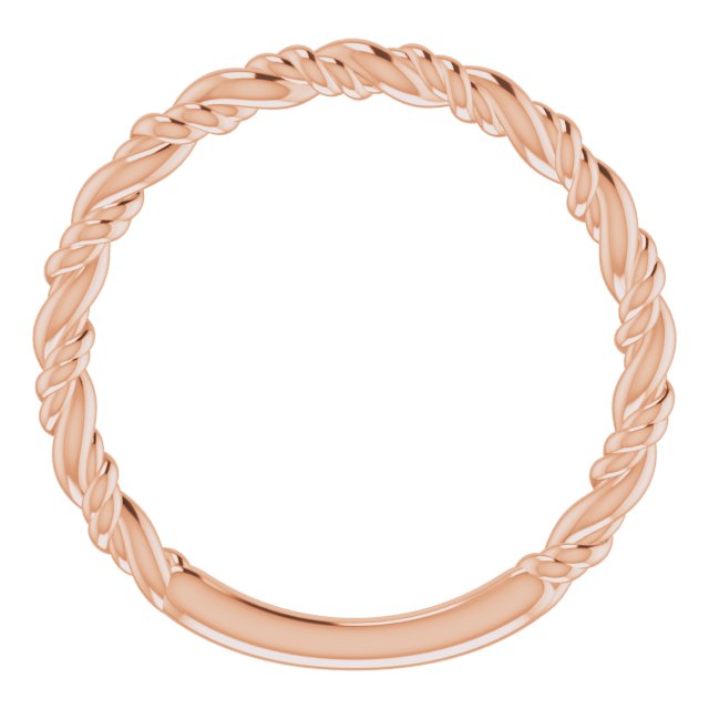 Stackable Rope Ring - Rose Gold