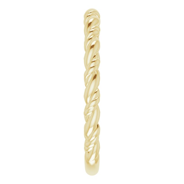 Stackable Rope Ring - Yellow Gold