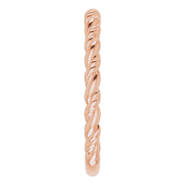 Stackable Rope Ring - Rose Gold