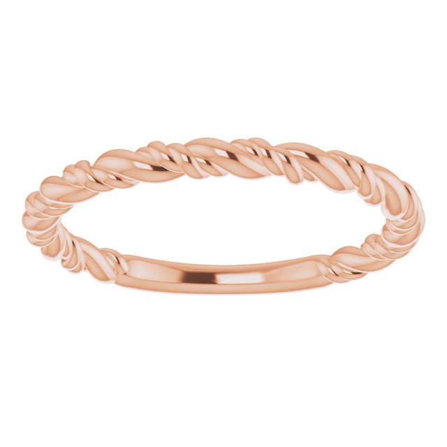 Stackable Rope Ring - Rose Gold